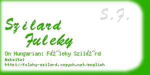 szilard fuleky business card